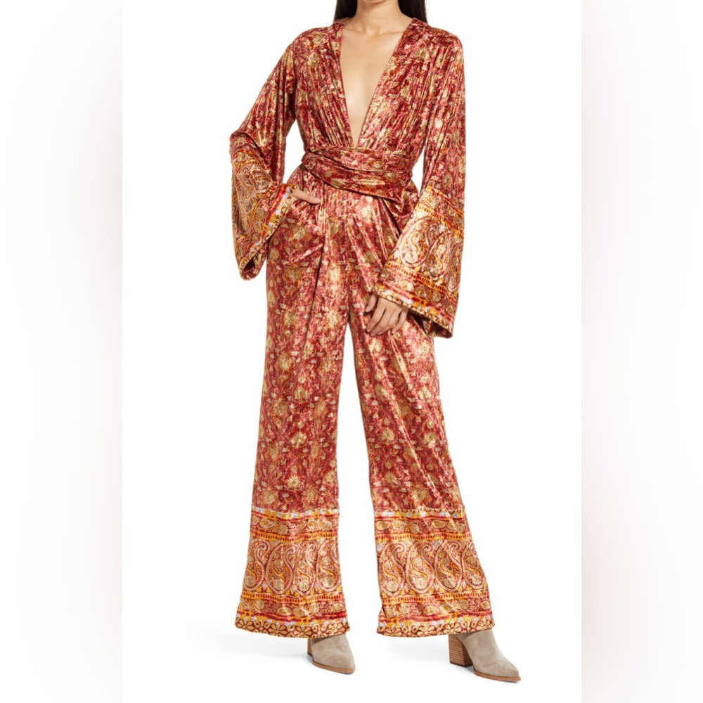 NWT free people velvet jumpsuit